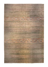 Oriental Rug Pakistani Handmade Area Transitional 13'8"x18'6" (14x19) Whites/Beige Whites/Beige Stripes Design #A36601