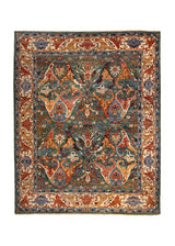 Oriental Rug Pakistani Handmade Area Transitional 7'10"x9'6" (8x10) Red Whites/Beige Red Floral Design #A36587
