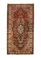 Persian Rug Bakhtiari Handmade Area Traditional Tribal 5'3"x9'10" (5x10) Black Whites/Beige Black Geometric Design #A36614