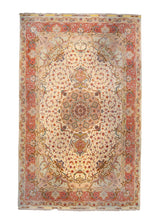 Persian Rug Tabriz Handmade Area Traditional 13'0"x20'3" (13x20) Green Pink Green Floral Design #A36629