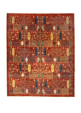 Oriental Rug Pakistani Handmade Area Transitional 8'3"x10'1" (8x10) Blue Blue Tree of Life Design #A36607