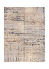 Oriental Rug Indian Handmade Area Modern 10'0"x14'0" (10x14) Whites/Beige Whites/Beige Abstract Design #A36479