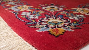 Persian Rug Kashan Handmade Area Traditional 3'10"x5'10" (4x6) Red Open Field Design #63