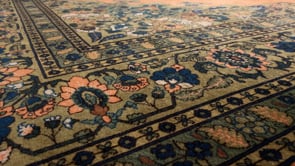 Persian Rug Tabriz Handmade Area Traditional 8'3"x9'10" (8x10) Orange Green Floral Design #30108