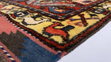 Oriental Rug Afghan Handmade Area Transitional 7'5"x9'9" (7x10) Green Geometric Heriz Design #32333
