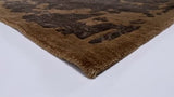 Oriental Rug Indian Handmade Area Modern 8'1"x10'3" (8x10) Brown Abstract Design #32957