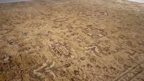 Oriental Rug Pakistani Handmade Area Transitional 8'2"x9'11" (8x10) Yellow/Gold Oushak Floral Design #33845