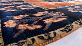 Persian Rug Gabbeh Handmade Area Tribal 7'5"x9'8" (7x10) Orange Blue Geometric Design #33950