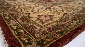 Oriental Rug Indian Handmade Area Transitional 7'9"x9'11" (8x10) Red Yellow/Gold Oushak Design #35592