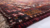 Persian Rug Shiraz Handmade Area Tribal Vintage 7'8"x9'8" (8x10) Red Gray Geometric Animals Design #35596