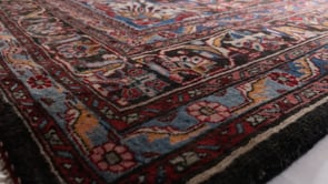 Persian Rug Bijar Handmade Area Traditional 7'4"x10'11" (7x11) Whites/Beige Blue Floral Design #21022