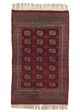 10960 Oriental Rug Pakistani Handmade Area Tribal 3'10'' x 6'6'' -4x7- Red Bokhara Design