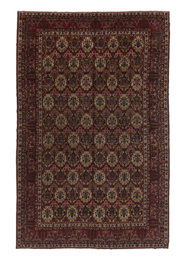 11353 Persian Rug Bakhtiari Handmade Area Tribal 10'11'' x 16'11'' -11x17- Red Garden Design