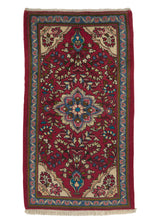 12009 Persian Rug Hamadan Handmade Area Traditional Tribal 2'5'' x 4'5'' -2x4- Red Blue Floral Vase Design