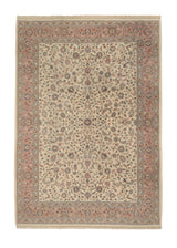 12478 Oriental Rug Indian Handmade Area Traditional 8'2'' x 11'6'' -8x12- Whites Beige Pink Floral Design