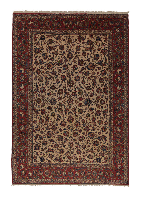12704 Persian Rug Najafabad Handmade Area Traditional 12'0'' x 17'11'' -12x18- Whites Beige Red Shah Abbasi Floral Design