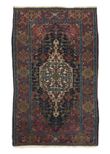 13096 Persian Rug Hamadan Handmade Area Tribal 4'2'' x 6'11'' -4x7- Blue Geometric Design