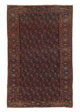 13209 Persian Rug Malayer Handmade Area Antique Tribal 4'6'' x 6'10'' -5x7- Orange Blue Paisley Boteh Design