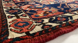 Persian Rug Bakhtiari Handmade Area Tribal 6'11"x10'9" (7x11) Red Geometric Design #18591