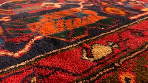 Persian Rug Bakhtiari Handmade Area Tribal 4'5"x10'4" (4x10) Red Blue Geometric Design #31052