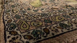 Persian Rug Afshar Handmade Area Square Antique Tribal 6'6"x7'1" (7x7) Pink Geometric Animals Design #35092