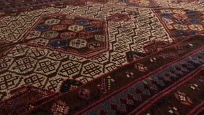 Persian Rug Sarab Handmade Area Runner Antique Tribal 4'3"x9'6" (4x10) Brown Geometric Design #32312