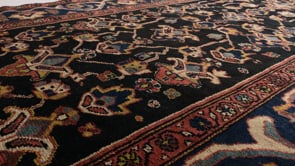 Persian Rug Bakhtiari Handmade Area Runner Antique Tribal 4'0"x10'6" (4x11) Blue Geometric Design #19922