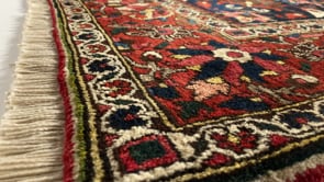 Persian Rug Bakhtiari Handmade Area Tribal Vintage 7'1"x10'4" (7x10) Red Floral Design #17669