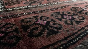 Oriental Rug Afghan Handmade Area Runner Antique Tribal 5'1"x9'10" (5x10) Brown Geometric Design #23032