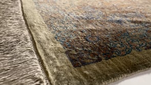 Persian Rug Qum Handmade Area Square Traditional Traditional 6'5"x6'8" (6x7) Whites/Beige Pink Dome Design #35006