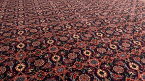 Persian Rug Tabriz Handmade Area Square Traditional 6'8"x7'0" (7x7) Red Blue Mahi Fish Design #26308