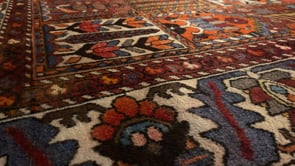 Persian Rug Bakhtiari Handmade Area Tribal Vintage 7'1"x10'4" (7x10) Multi-color Red Garden Design #32204