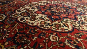 Persian Rug Bakhtiari Handmade Area Tribal 7'3"x10'2" (7x10) Red Floral Design #26751