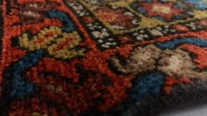 Persian Rug Malayer Handmade Area Antique Tribal 5'7"x11'0" (6x11) Orange Blue Herati Design #19993