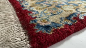 Persian Rug Kerman Handmade Area Traditional 5'10"x9'9" (6x10) Red Blue Open Field Floral Design #9273