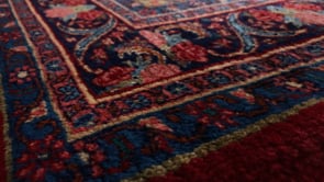 Persian Rug Bijar Handmade Area Traditional 6'11"x10'2" (7x10) Pink Whites/Beige Floral Design #13279