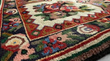 Persian Rug Bakhtiari Handmade Area Tribal 7'7"x9'11" (8x10) Multi-color Red Gol Farang Design #12202