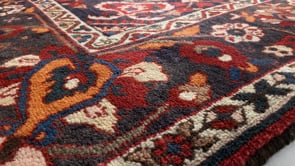Persian Rug Bakhtiari Handmade Area Tribal Vintage 6'9"x10'2" (7x10) Red Floral Design #24229