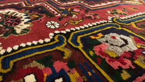 Persian Rug Bakhtiari Handmade Area Tribal 5'6"x9'5" (6x9) Red Multi-color Gol Farang Floral Design #17706