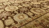 Oriental Rug Pakistani Handmade Area Transitional 6'0"x9'0" (6x9) Brown Whites/Beige Oushak Design #28957