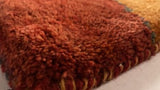 Persian Rug Gabbeh Handmade Area Tribal 6'9"x8'8" (7x9) Red Yellow/Gold Multi-color Abstract Pictorial Design #31169