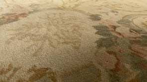 Oriental Rug Chinese Handmade Area Traditional 6'0"x9'0" (6x9) Whites/Beige Floral Design #32255