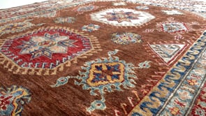 Oriental Rug Pakistani Handmade Area Transitional 5'9"x9'9" (6x10) Brown Kazak Design #33120
