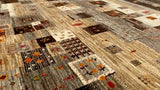 Persian Rug Gabbeh Handmade Area Tribal 5'10"x8'1" (6x8) Brown Pictorial Geometric Design #34610