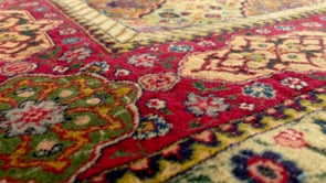 Persian Rug Tabriz Handmade Area Traditional 6'2"x8'6" (6x9) Green Floral Garden Panel Design #34755