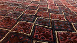 Oriental Rug Turkish Handmade Area Traditional 6'1"x8'6" (6x9) Orange Blue Floral Design #34950