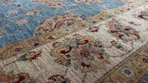 Oriental Rug Pakistani Handmade Area Transitional 5'8"x8'2" (6x8) Blue Yellow/Gold Oushak Design #35329