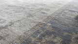 Oriental Rug Indian Handmade Area Transitional 6'2"x8'9" (6x9) Whites/Beige Blue Oushak Design #35641
