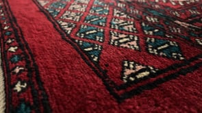 Oriental Rug Pakistani Handmade Area Tribal 5'5"x9'4" (5x9) Red Bokhara Design #13856