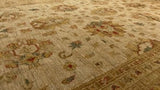 Oriental Rug Pakistani Handmade Area Transitional 6'6"x9'6" (7x10) Yellow/Gold Whites/Beige Oushak Design #35452